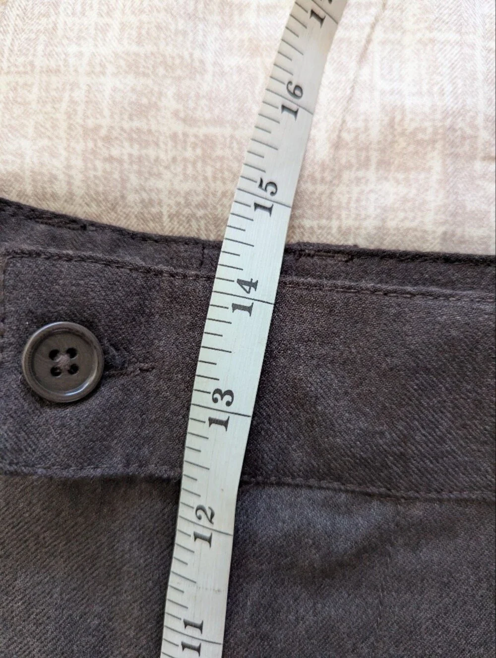 Alex Mill Jeremy Pleated Trouser In Wool Flannel Chocolate 35 x 32